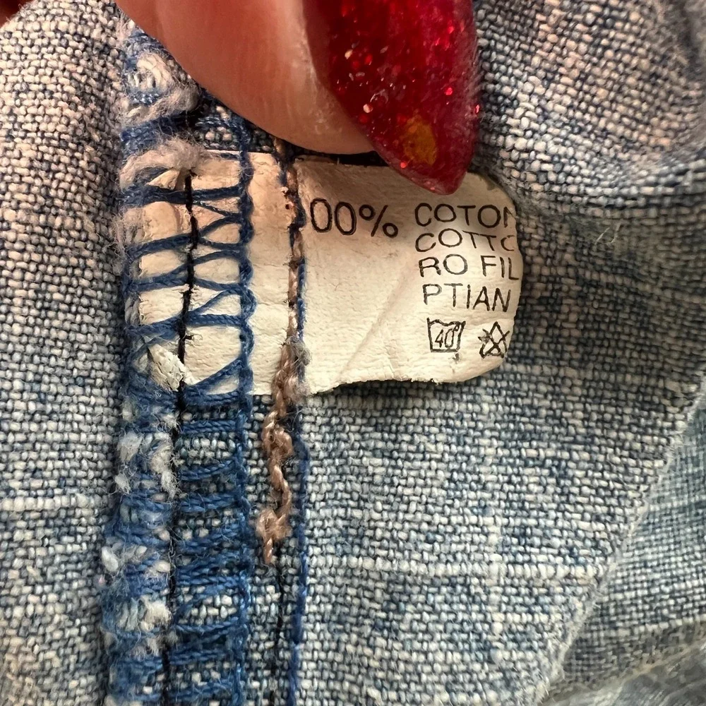 VTG Levis Men's Shirt Big E Sz XL Blue Cotton Heavy Denim Tag - Levi's Sweater